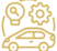 Vehicle accident investigation icon